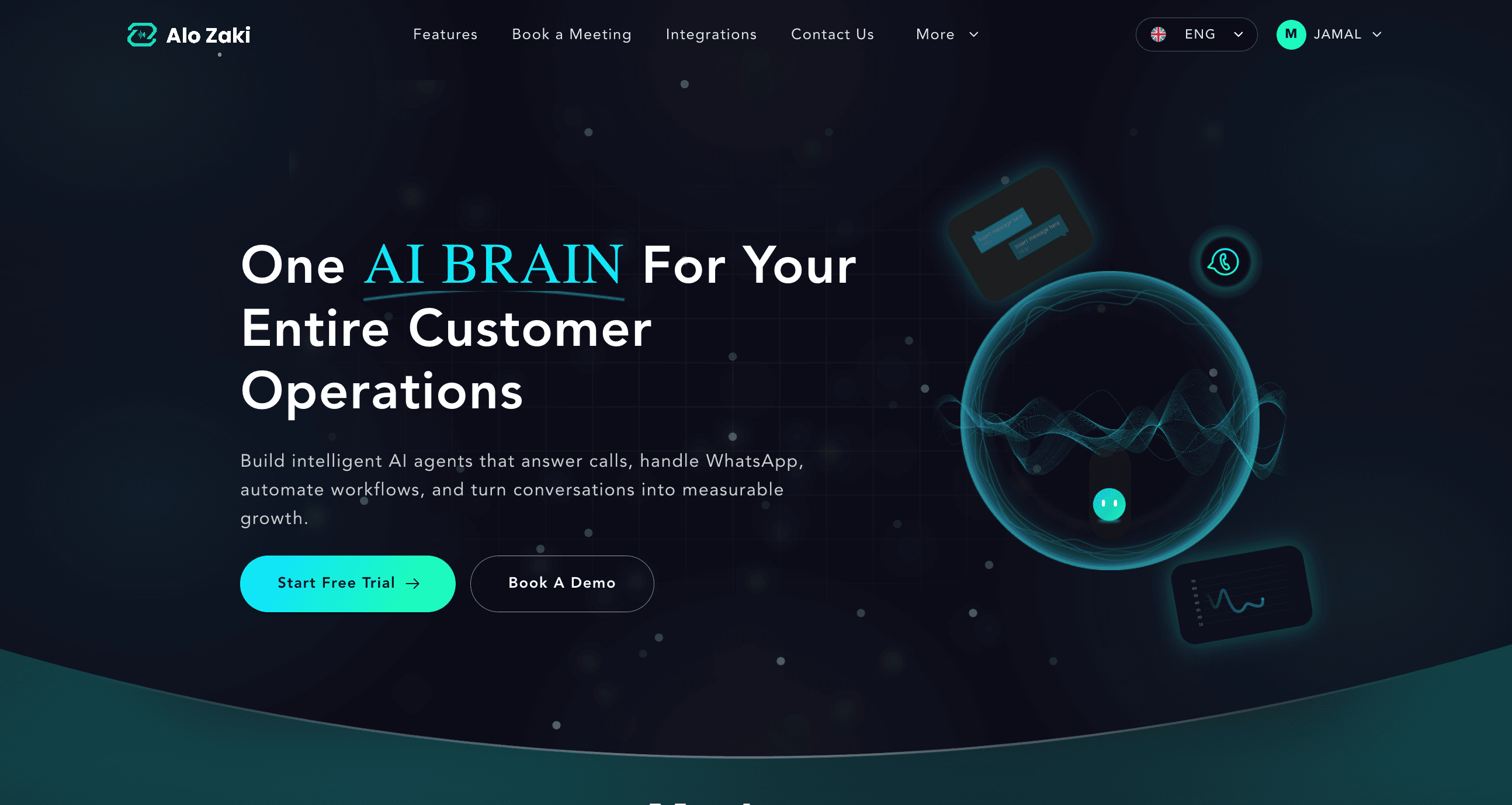 Alozaki — AI Voice Agent Platform screenshot